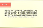 华为市场营销环境分析(华为市场营销环境分析案例)