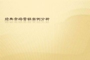 市场营销分析案例(市场营销分析案例ppt脑白金)